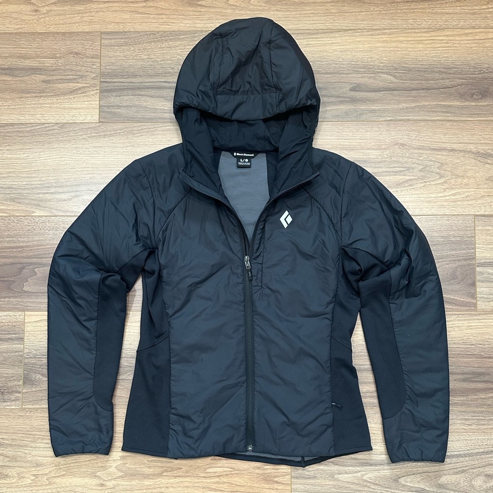 Black Diamond First Light 1.0 Stretch Hoody Full Zip Jacket in Black Size Large